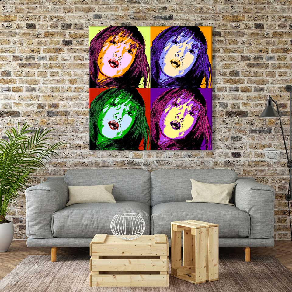 Portrait pop'art quatro classique ABCD 1 visage