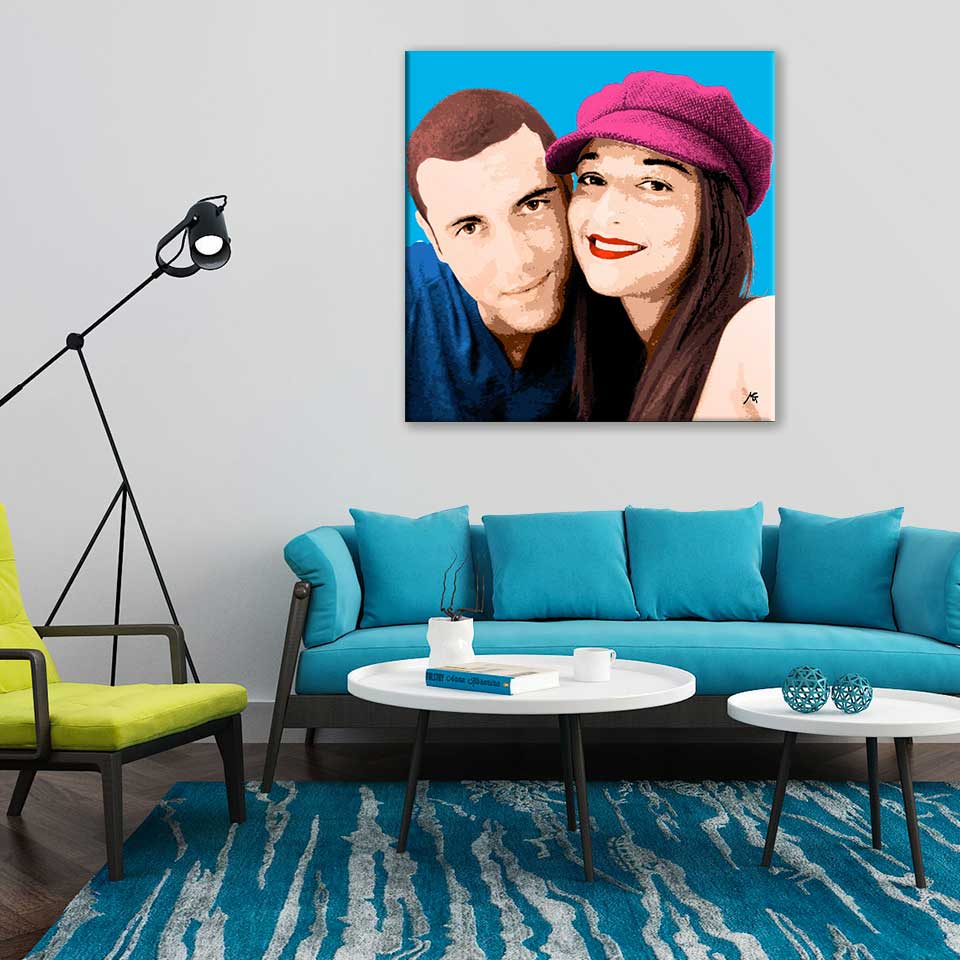Portrait solo duo pop'art esprit Andy Pop