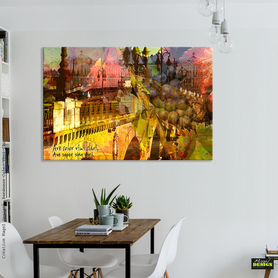 Tableau sur-mesure sur la vigne et les Bordeaux