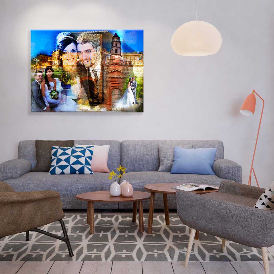 Tableau déco des mariés à Toulouse pour chambre
